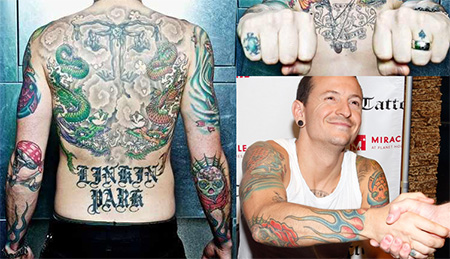 Linkin Parkのタトゥー Tattoo Gig 有名人のタトゥー画像