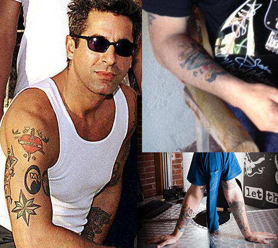 Bad Religion（バッド・レリジョン）のブレット・ガーヴィッツの腕のタトゥー