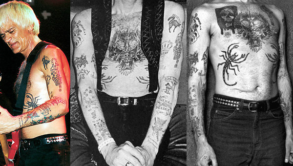 RAMONES Dee Dee Ramone 上半身のタトゥー3