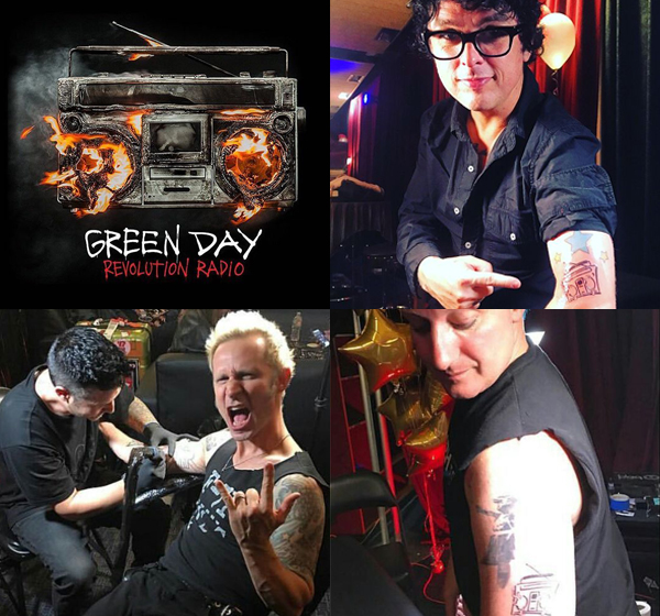 GREEN DAYのメンバーのRevolution Radio Tattoos