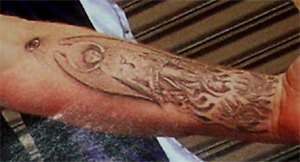 METALICA James Hetfield左腕の内側のタトゥー