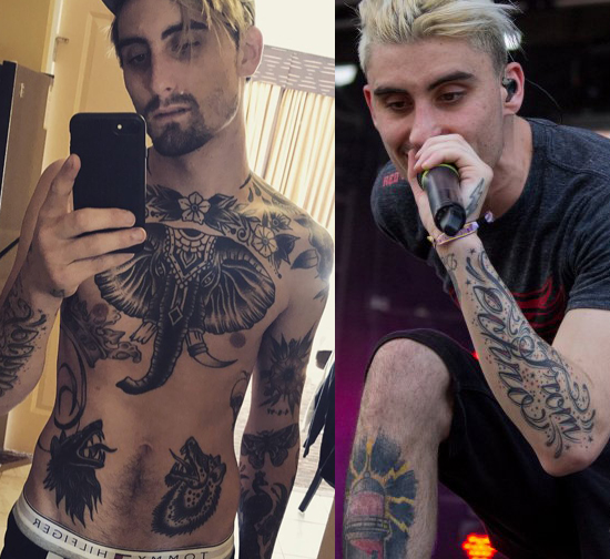 We Came as Romansのカイル・パヴォノフのタトゥー1