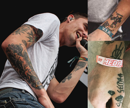 We Came as Romansのカイル・パヴォノフの腕のタトゥー